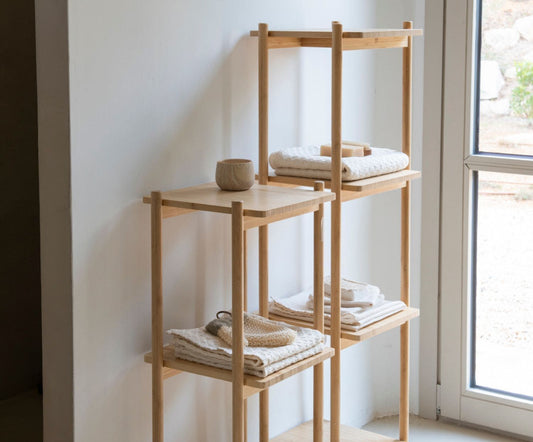 ESTANTERIA 4E. BAMBÚ 34X35X123CM