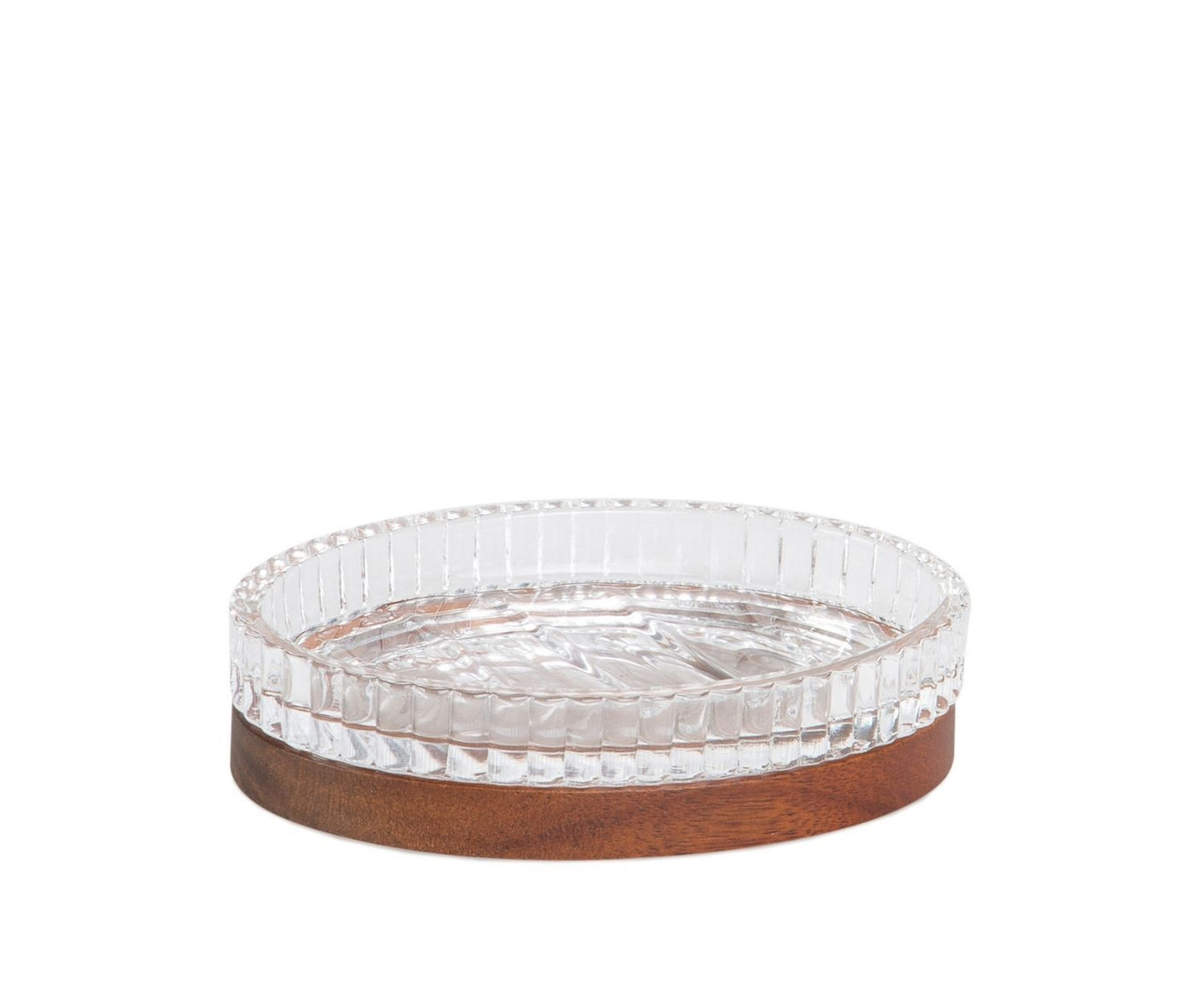 JABONERA BAÑO CRISTAL MADERA 14X3CM