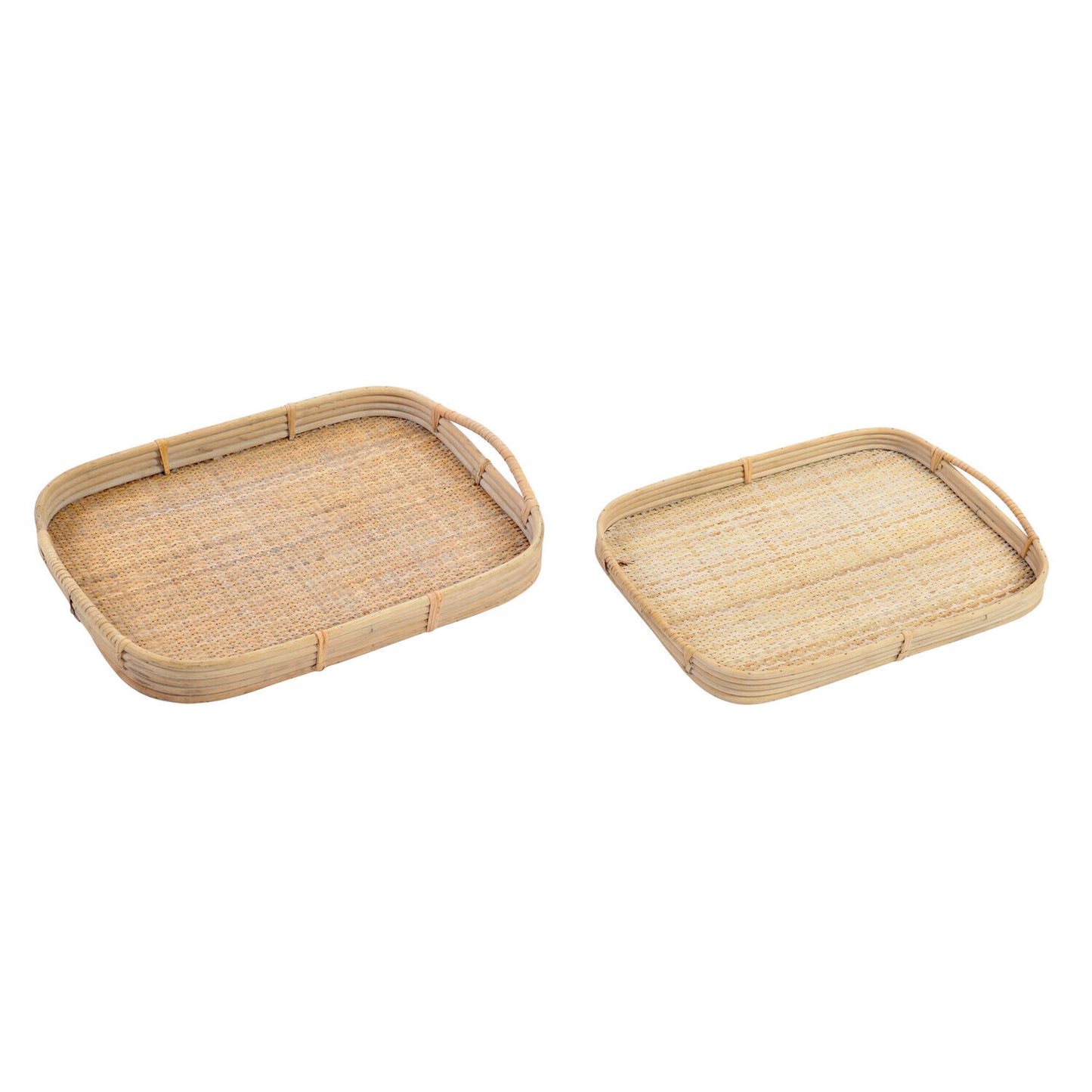 BANDEJA SET 2 RATAN 56X36X5:5 DECORACION NATURAL