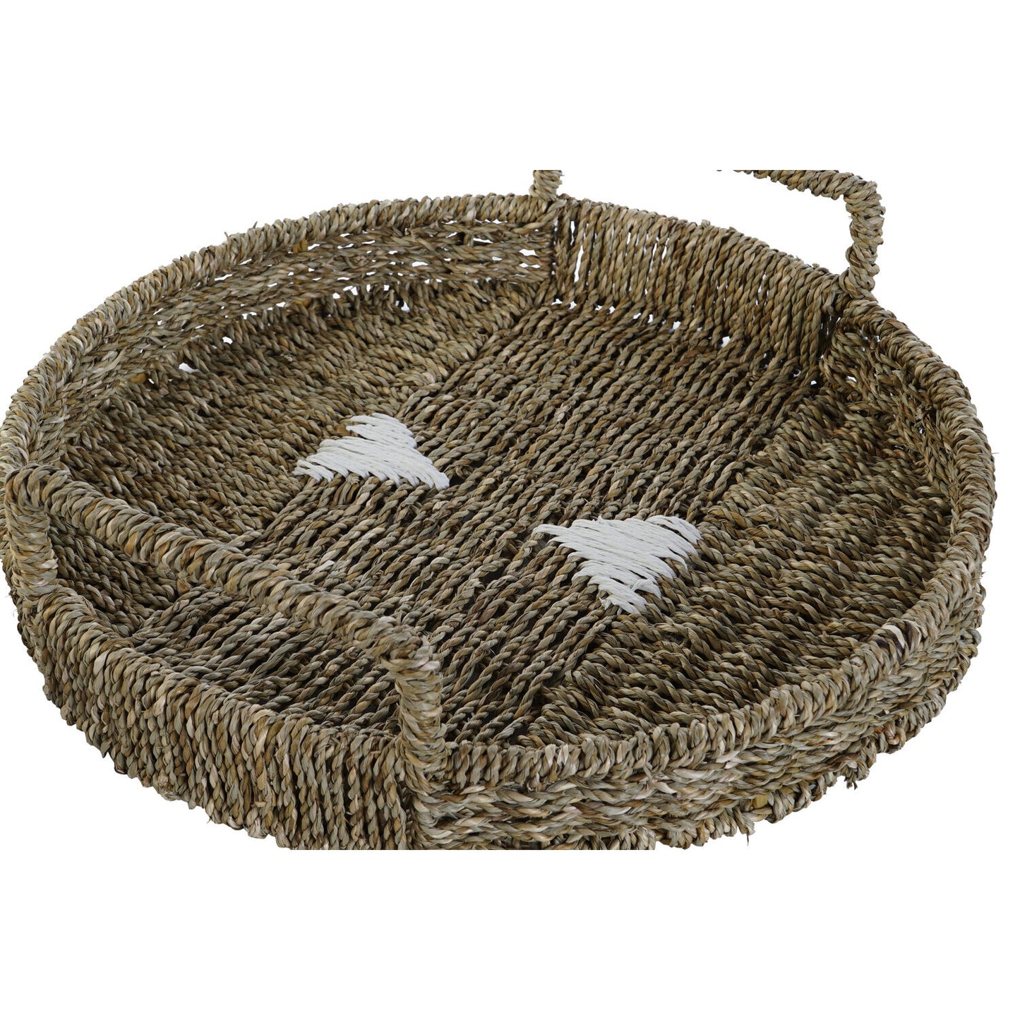 BANDEJA SET 3 SEAGRASS METAL 44X44X12 NATURAL