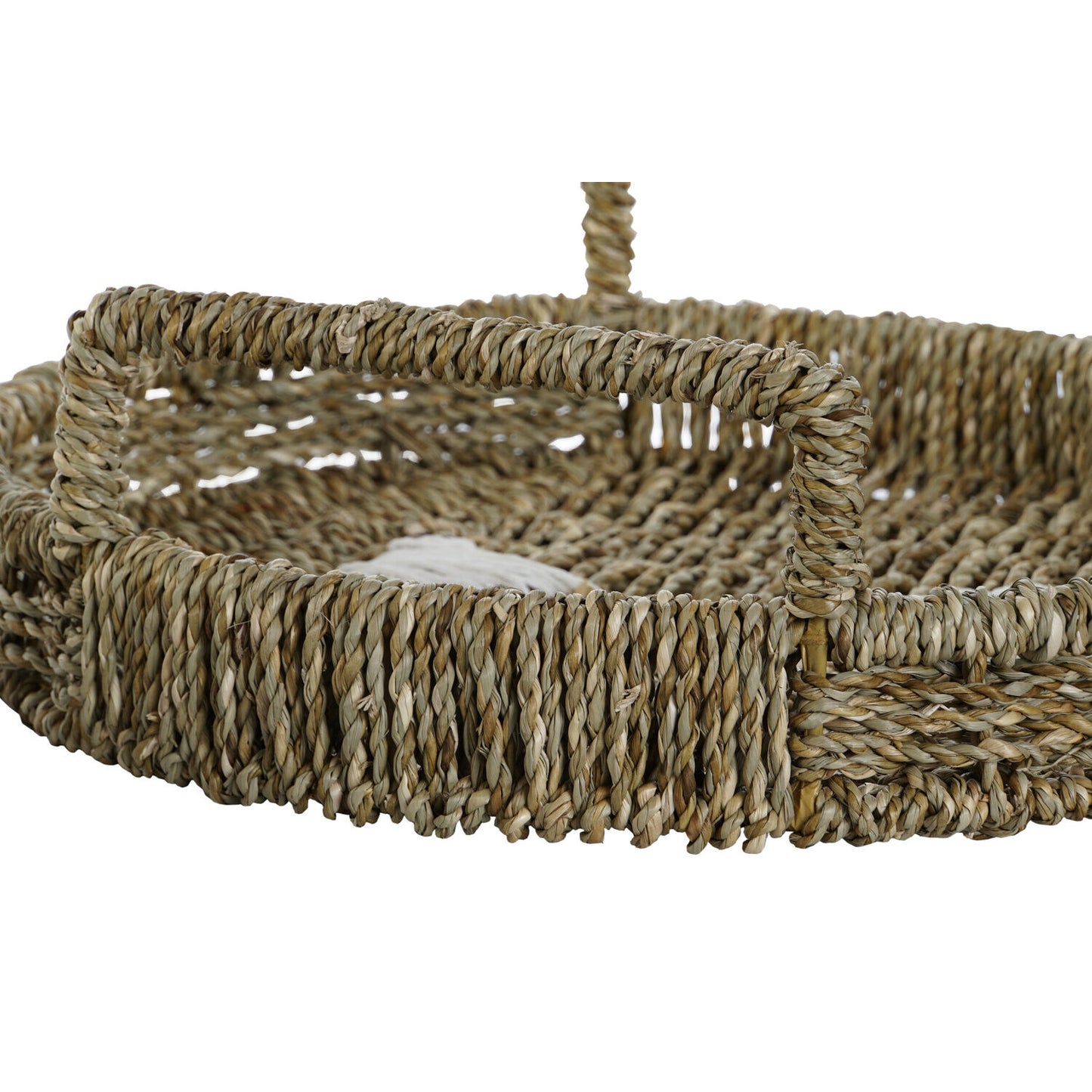 BANDEJA SET 3 SEAGRASS METAL 44X44X12 NATURAL