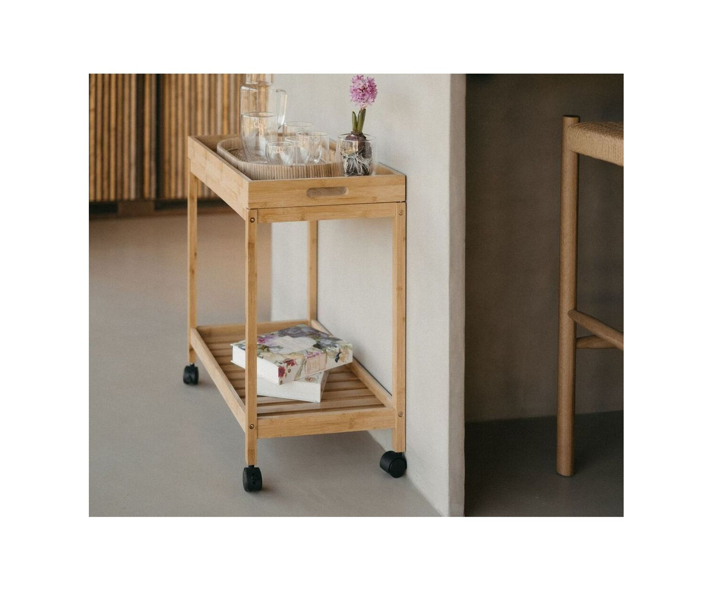 CARRO 2 EST. BAMBÚ 55X34X63CM