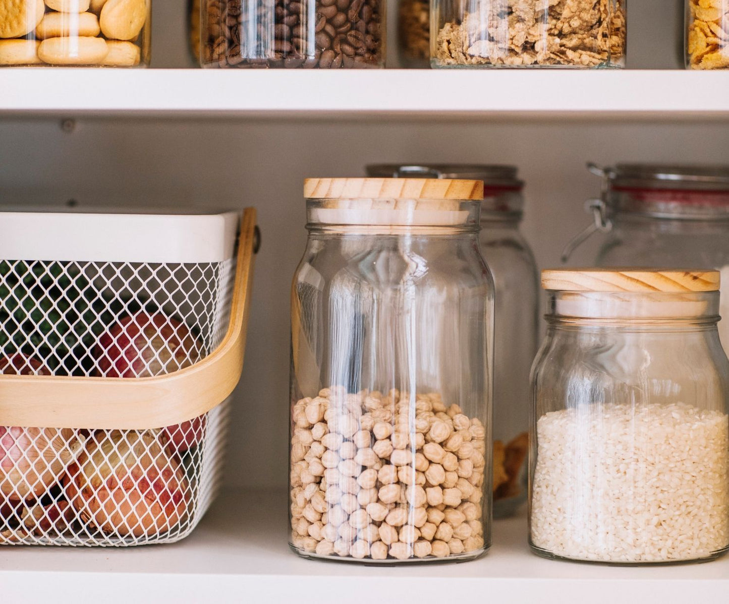 BOTE VIDRIO TAPA MADERA Ø10.5X19