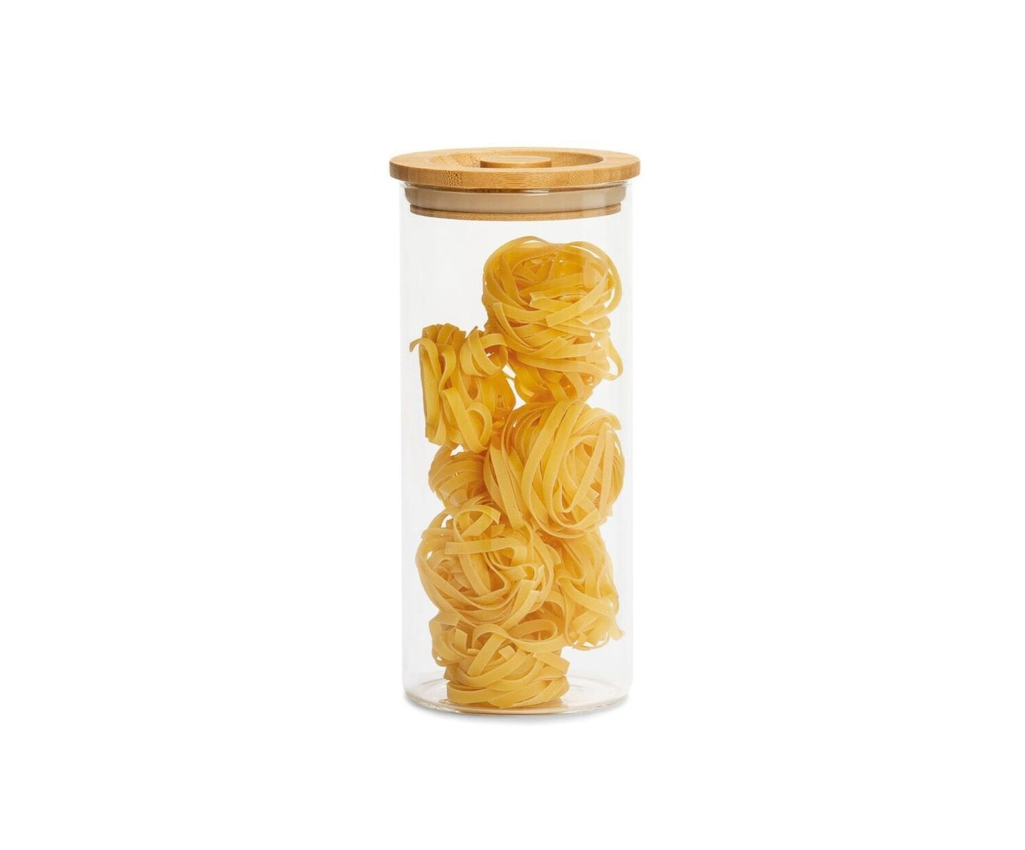 BOTE VIDRIO TAPA BAMBÚ Ø10X22