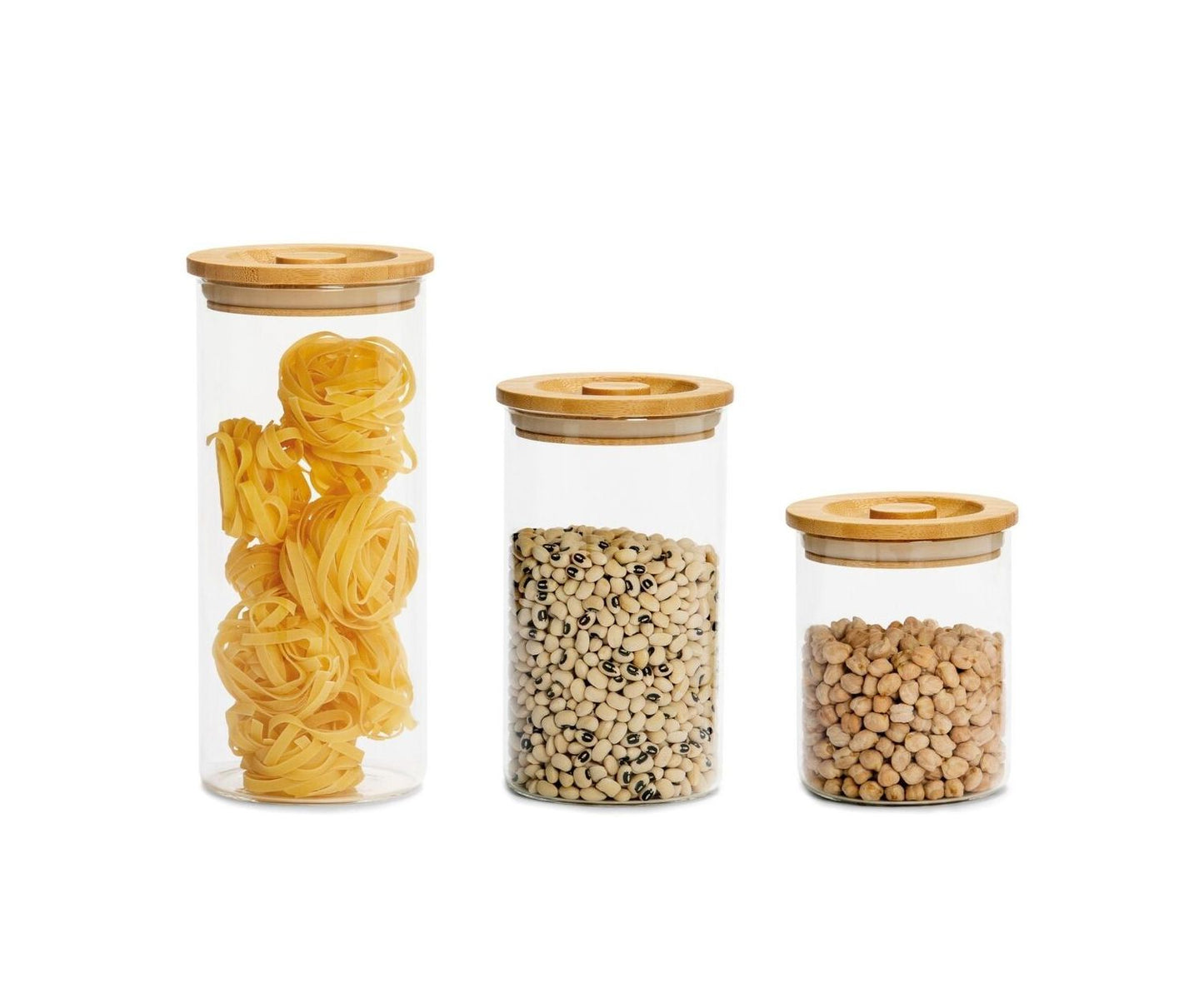 BOTE VIDRIO TAPA BAMBÚ Ø10X22