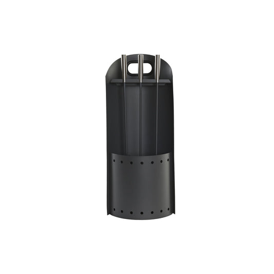 CHIMENEA SET 3 ACERO INOX 11X2X51 NEGRO