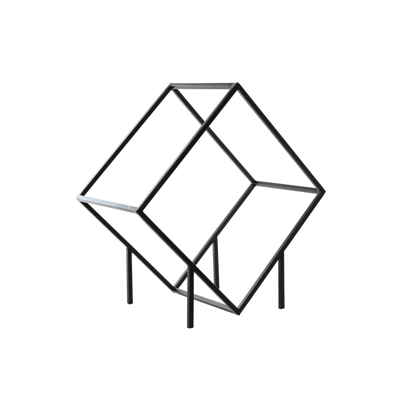 LEÑERA ACERO 57X30X58 NEGRO