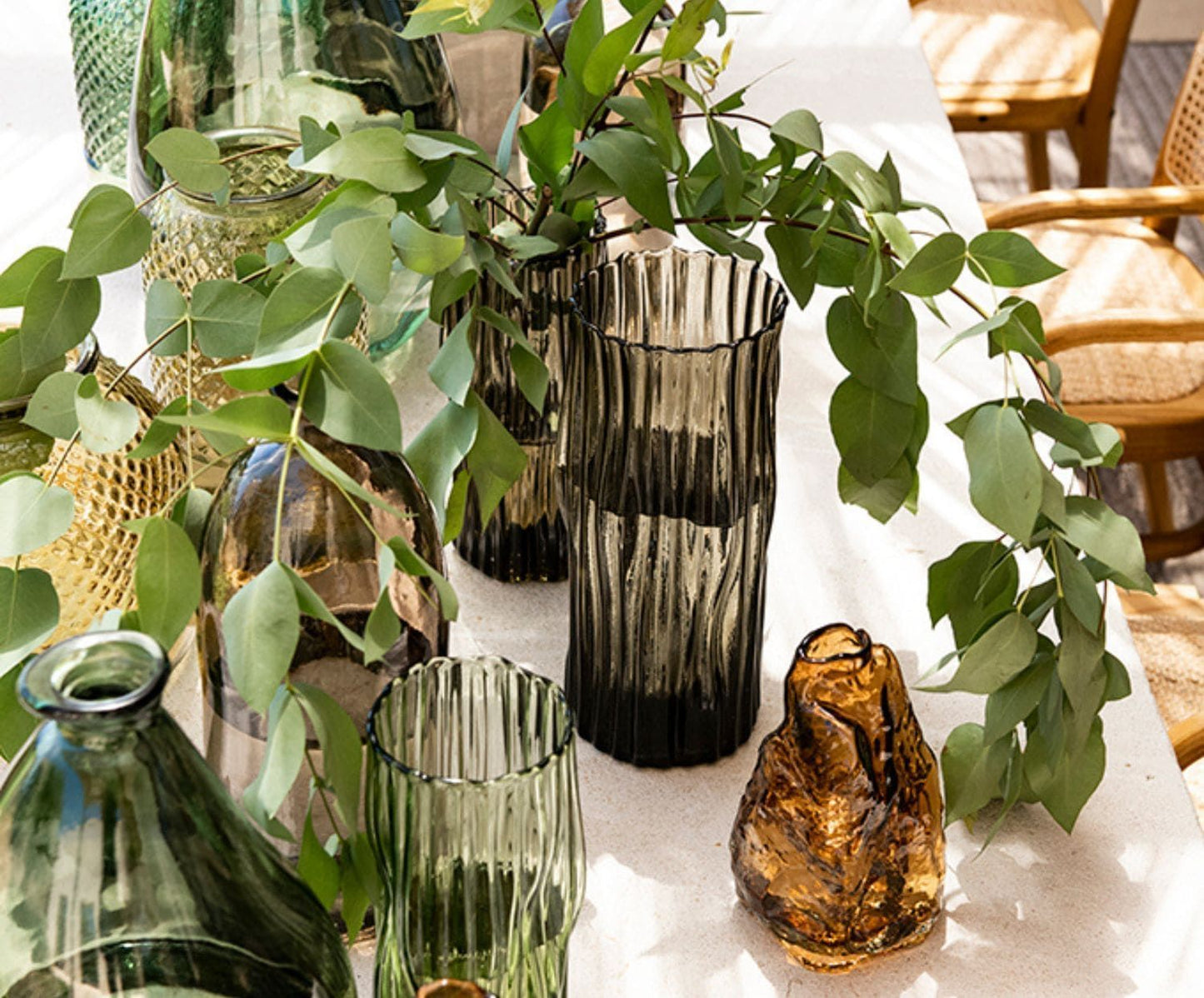 JARRÓN  MARRÓN CRISTAL Ø12X30