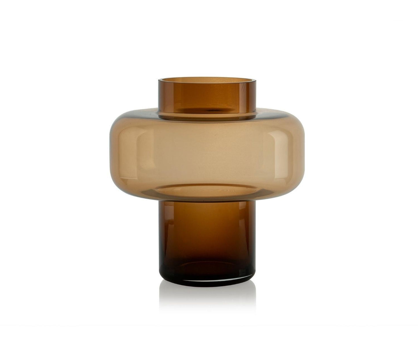 JARRÓN CRISTAL MARRÓN Ø24X24:5