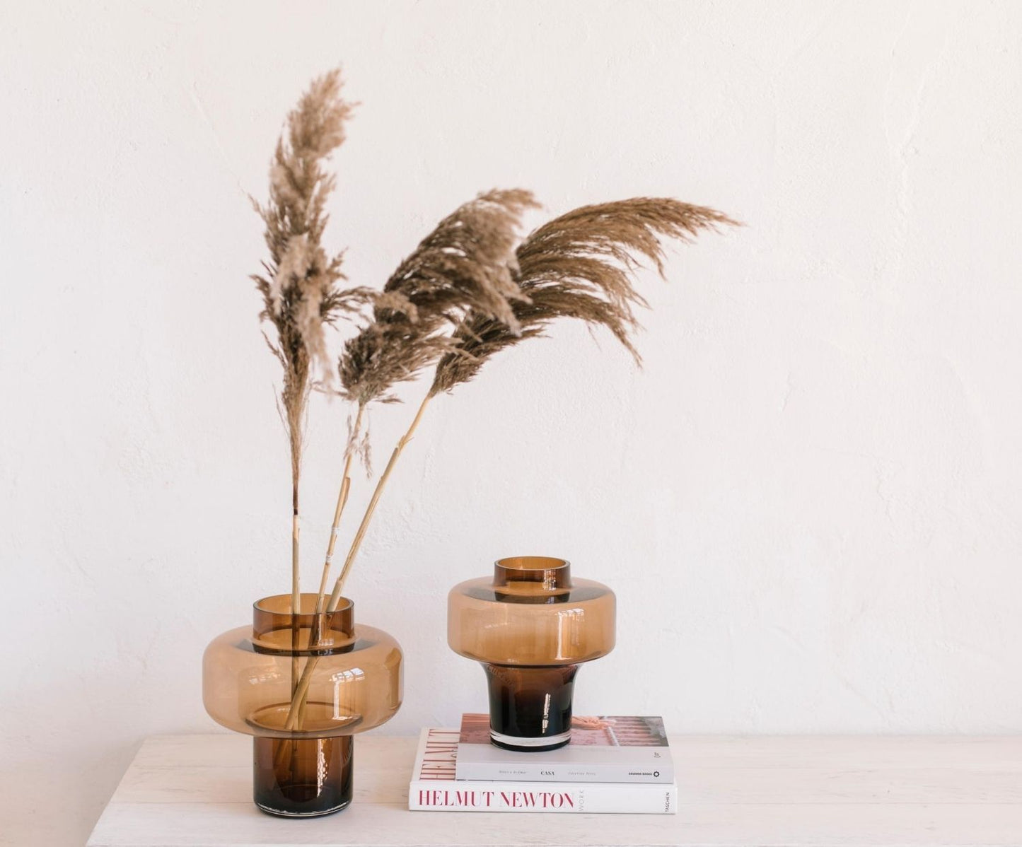 JARRÓN CRISTAL MARRÓN Ø24X24:5