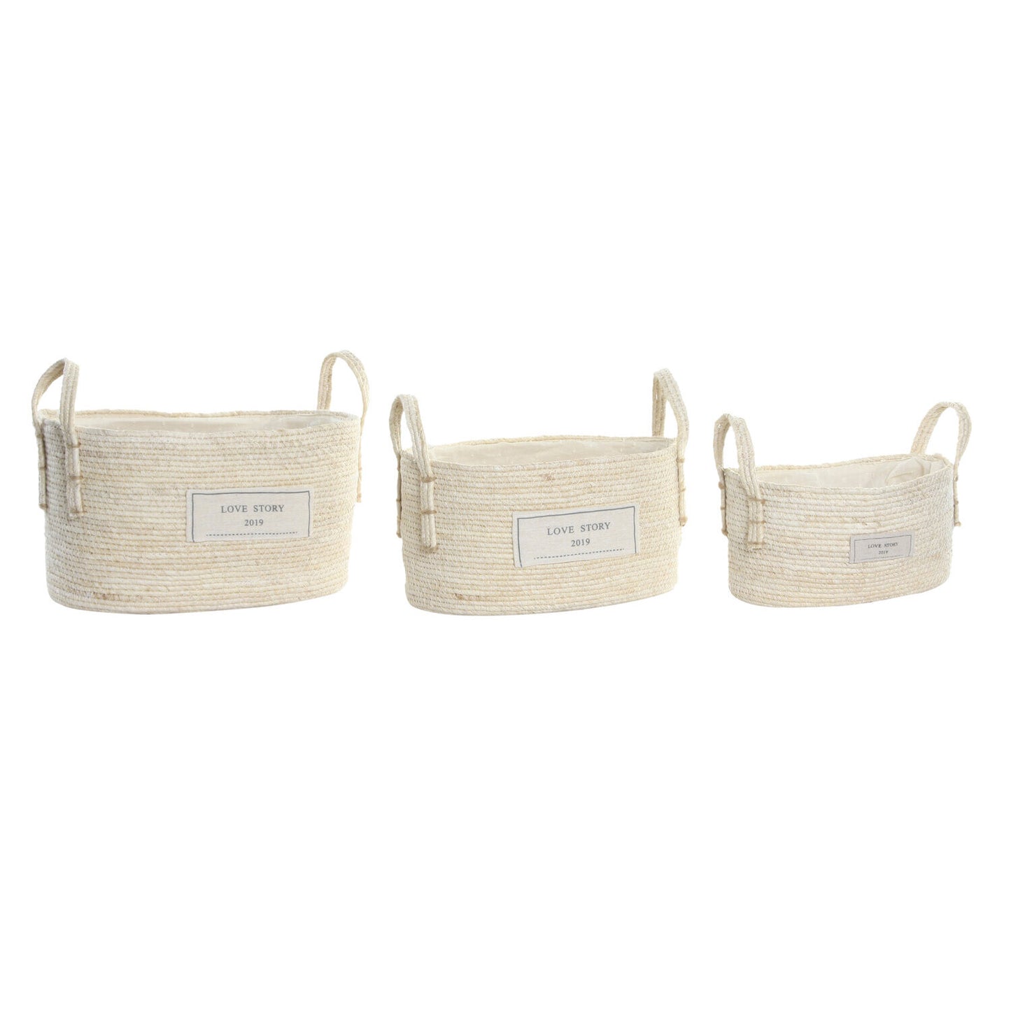 CESTA SET 3 FIBRA ALGODON 34X23X20 NATURAL