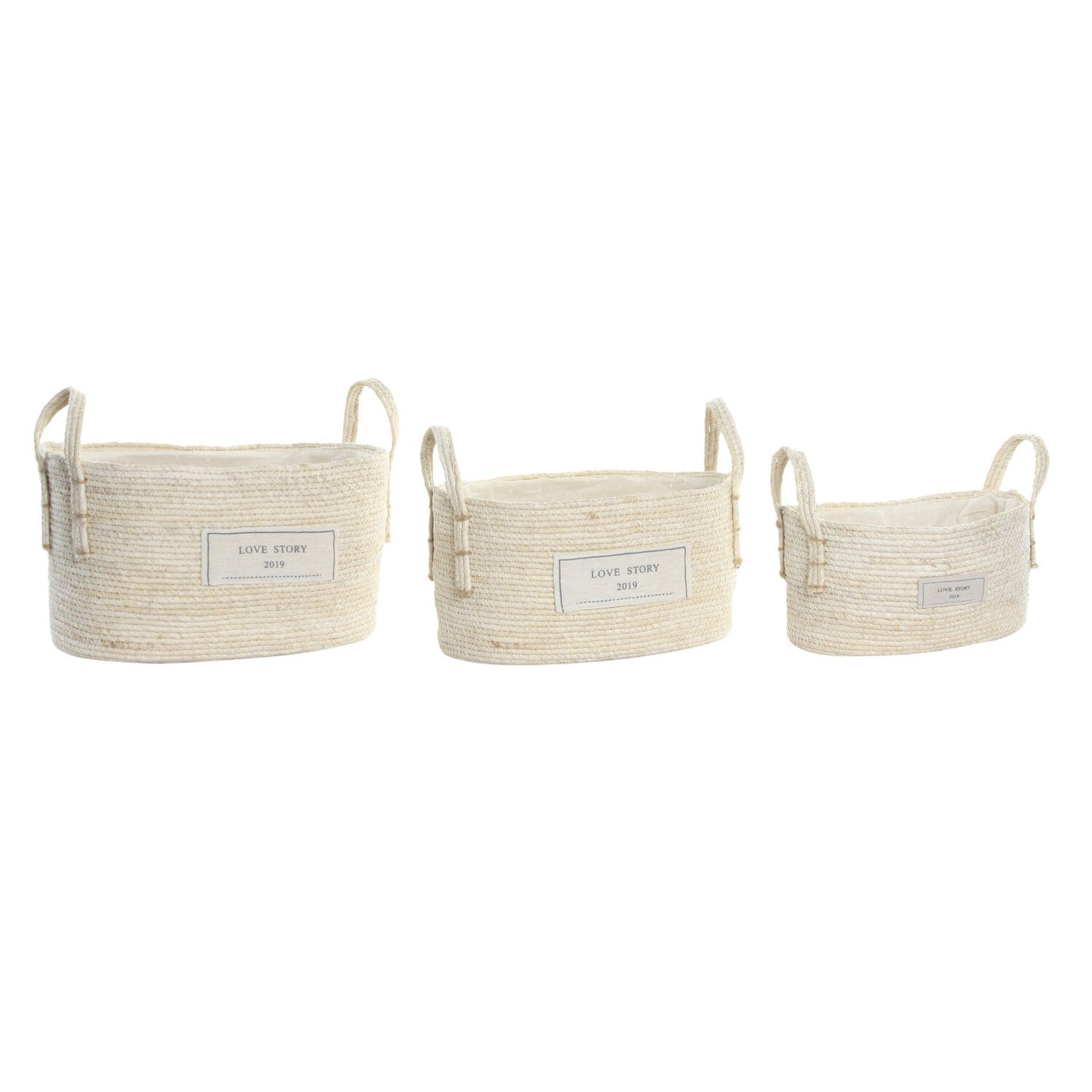 CESTA SET 3 FIBRA ALGODON 34X23X20 NATURAL