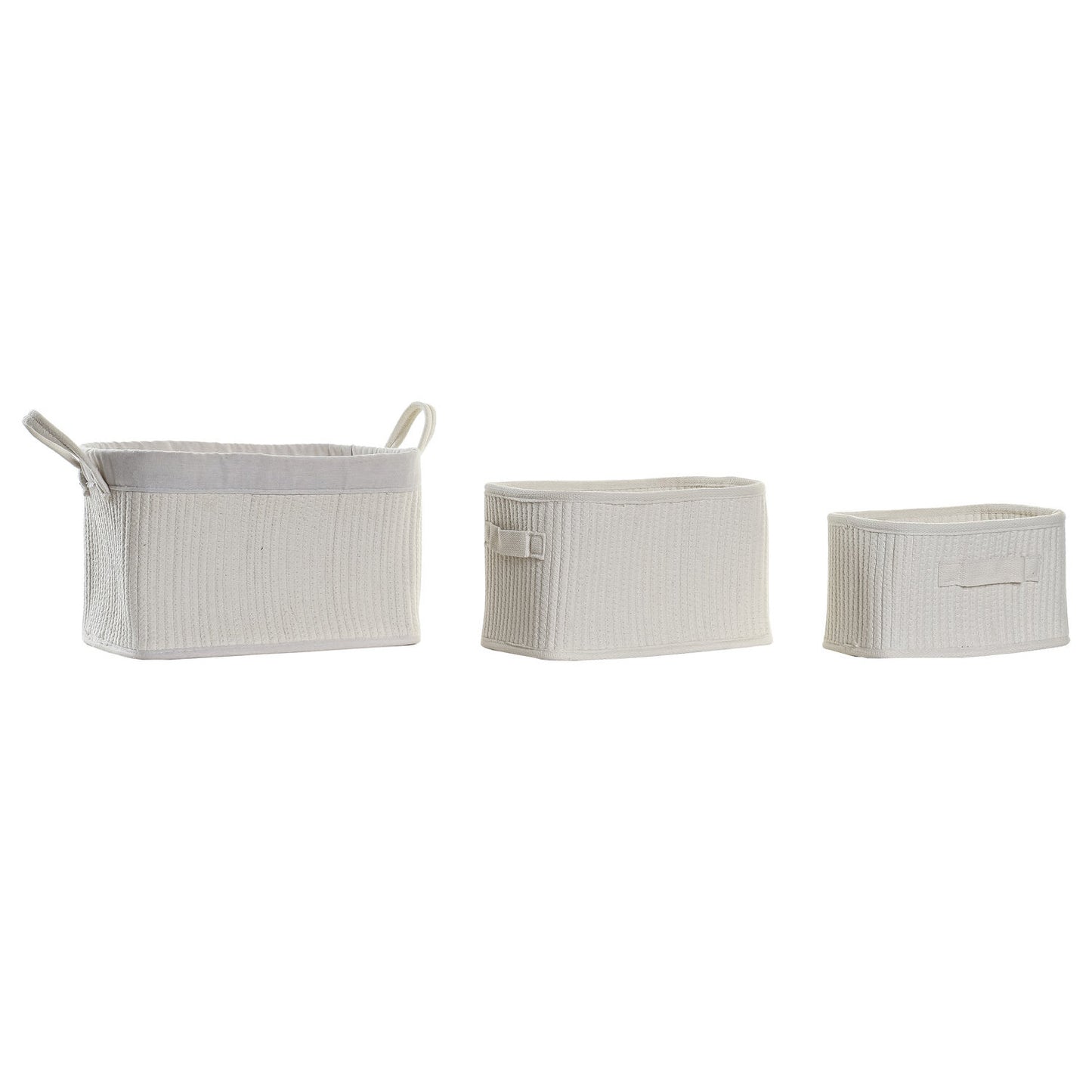 CESTA SET 3 ALGODON 37X27X24 7 BLANCO