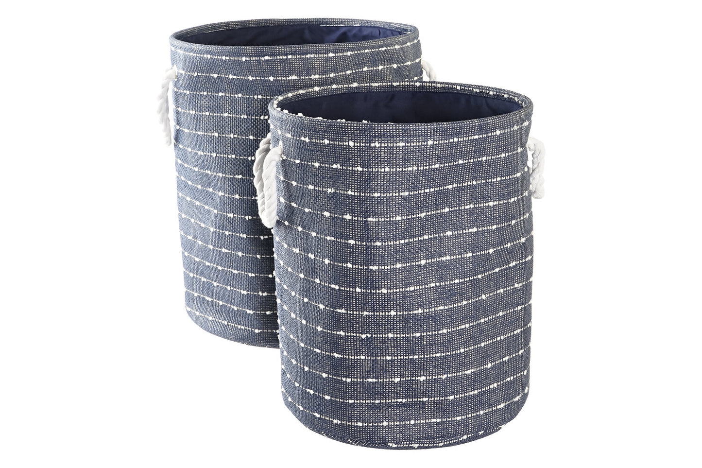 CESTA SET 2 POLIESTER 38X38X47 AZUL MARINO