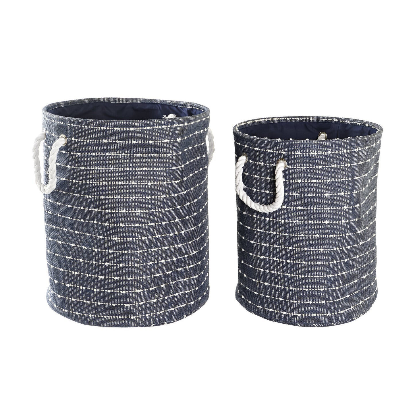 CESTA SET 2 POLIESTER 38X38X47 AZUL MARINO