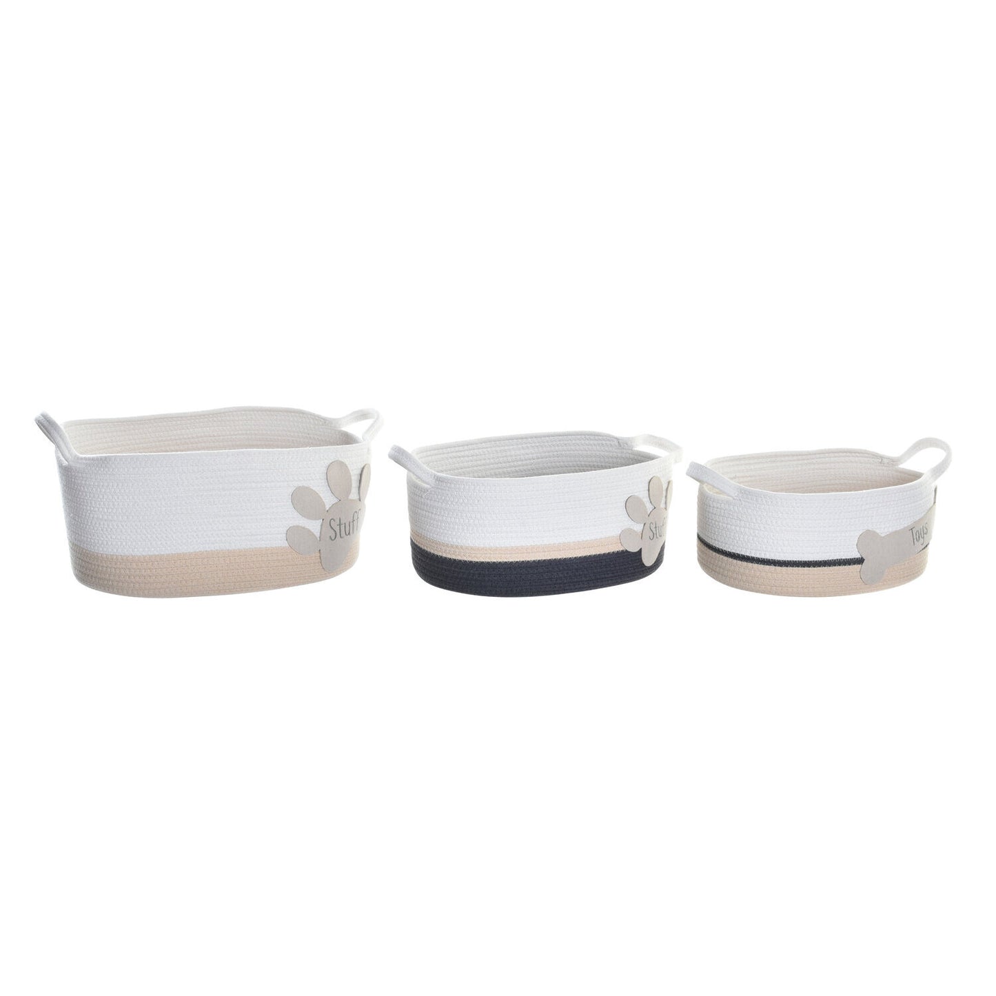 CESTA SET 3 ALGODON 60X31X25 BLANCO