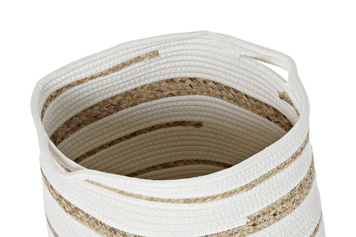 CESTA SET 4 ALGODON SEAGRASS 36X36X34 BLANCO