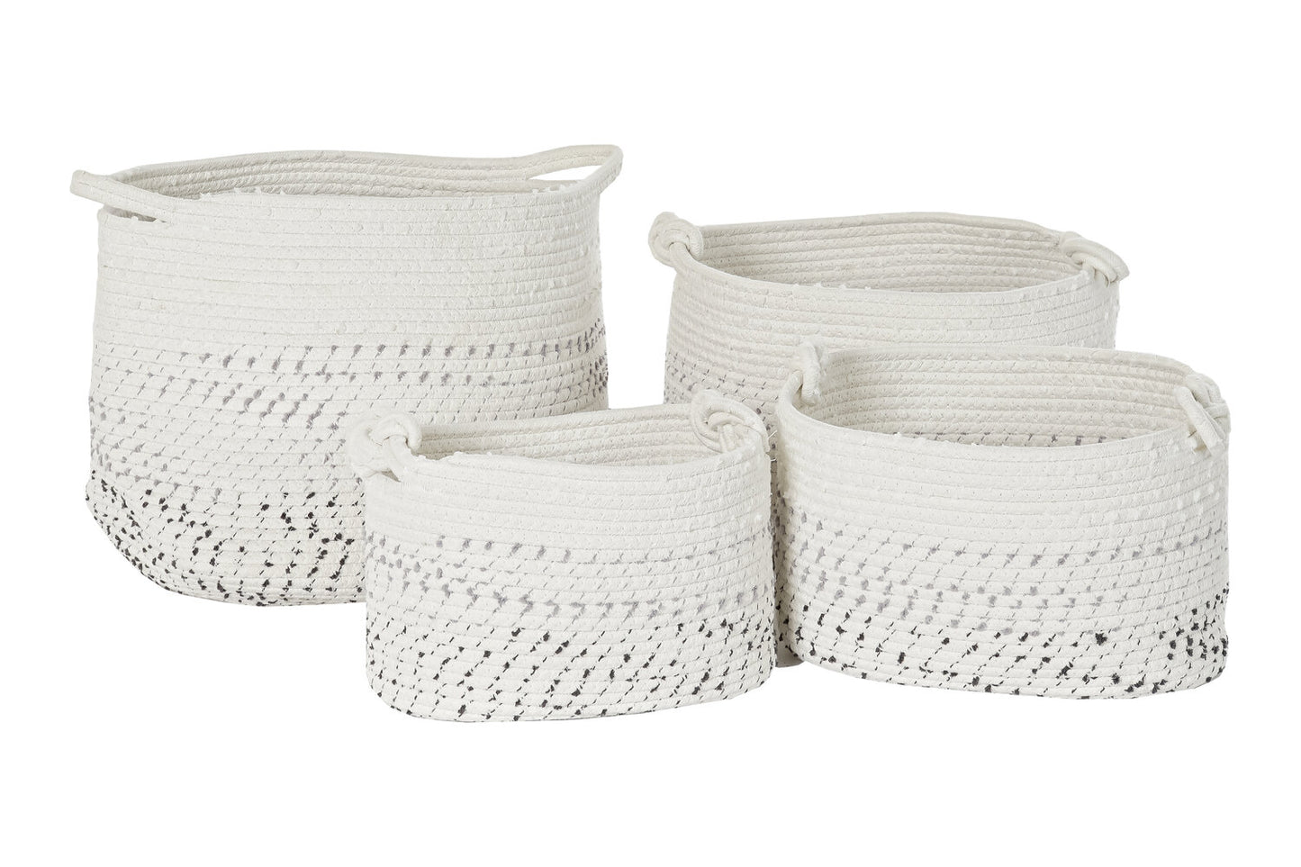 CESTA SET 4 ALGODON 36X36X33 BLANCO