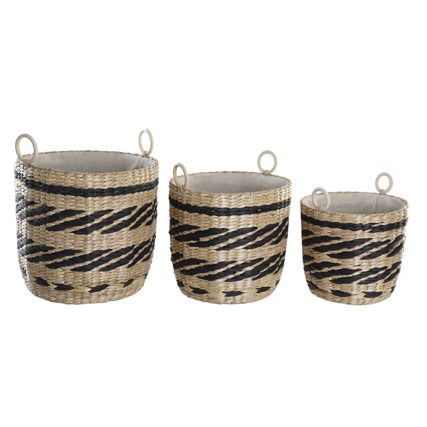 CESTA SET 3 FIBRA POLIESTER 38X38X36 NATURAL