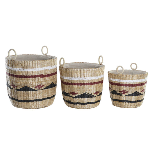 CESTA SET 3 FIBRA POLIESTER 38X38X36 NATURAL