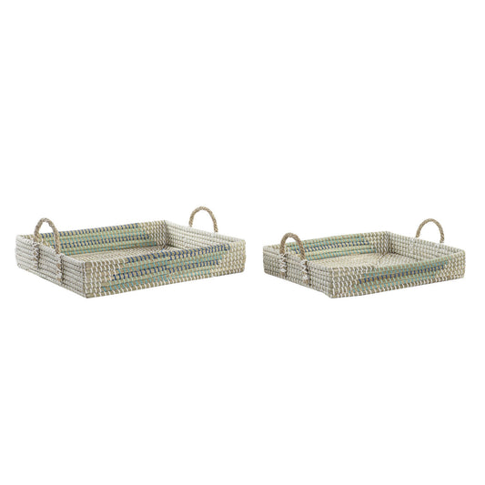 BANDEJA DECORACION SET 2 SEAGRASS 48X38X15