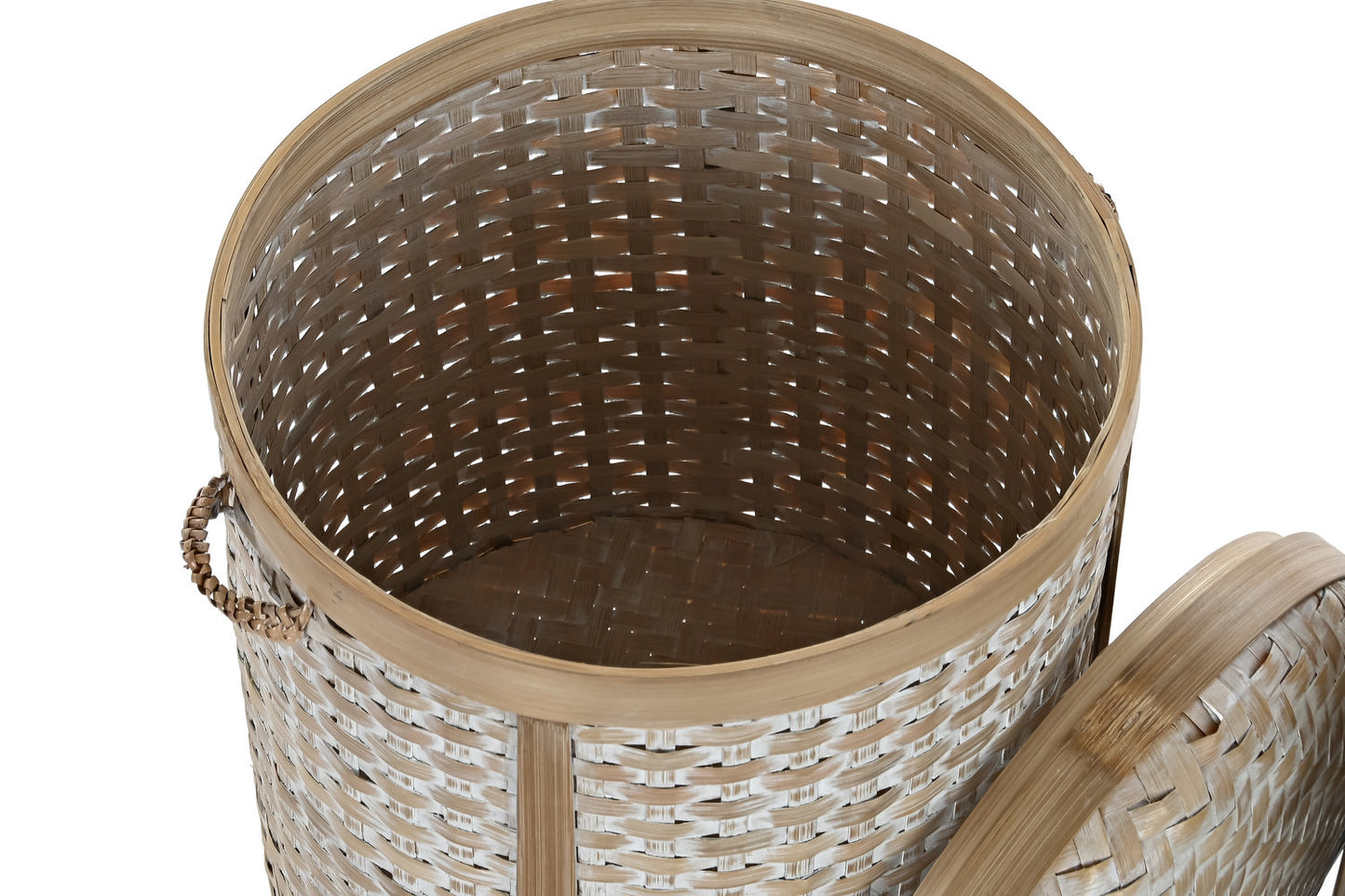 CESTA SET 3 BAMBU 31X31X44 DECAPE BLANCO