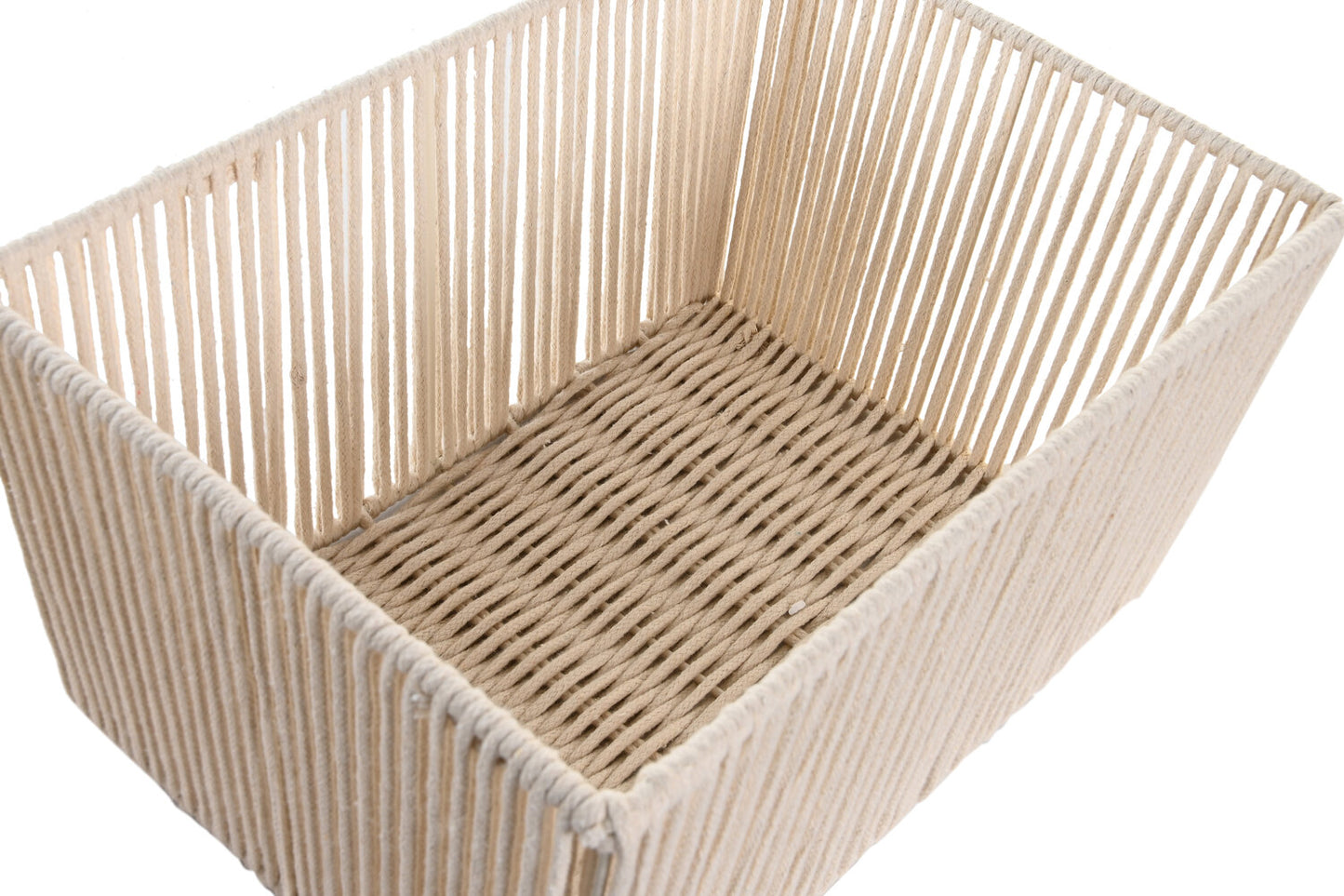 CESTA SET 3 ALGODON METAL 40X30X20 BEIGE