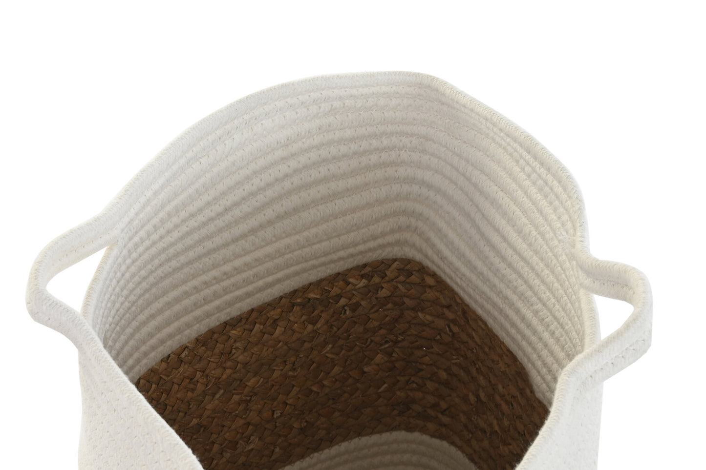 CESTA FIBRA ALGODON 36X36X52 BLANCO