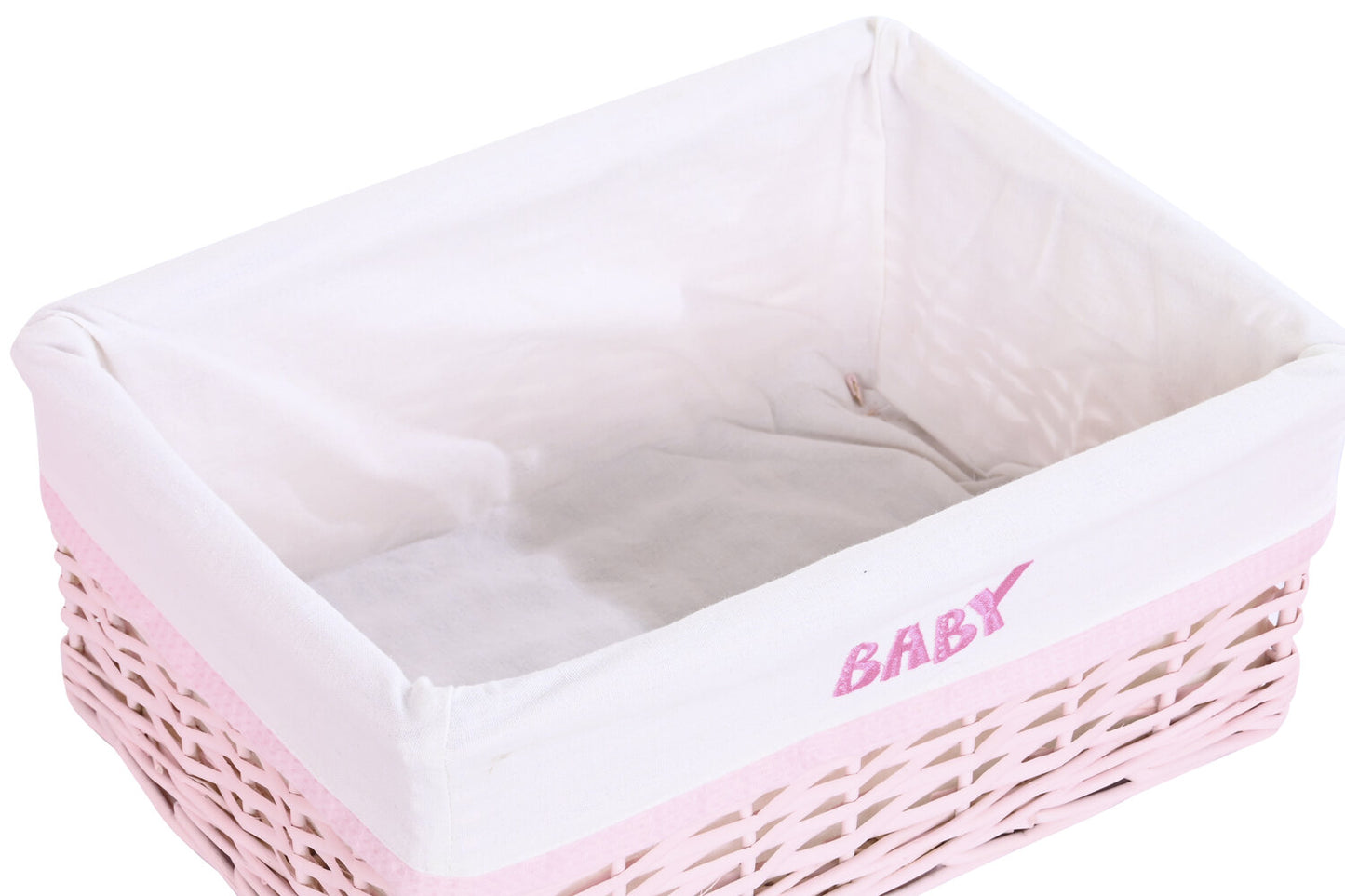 CESTA ROPA SET 5 MIMBRE POLIESTER 44X34X56 ROSA