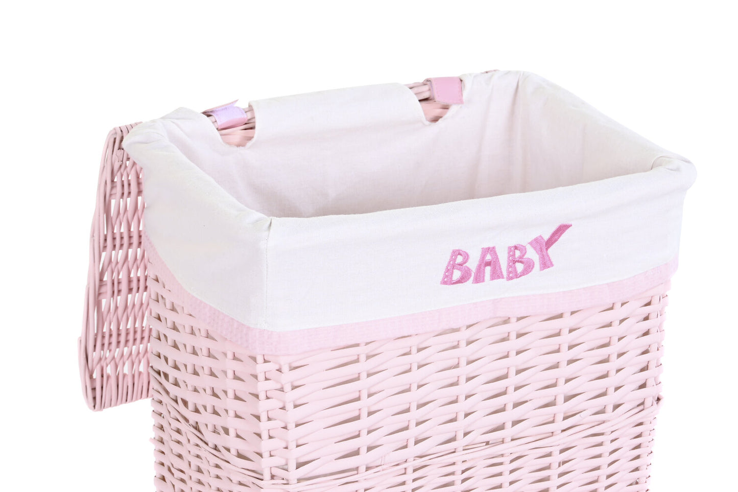 CESTA ROPA SET 5 MIMBRE POLIESTER 44X34X56 ROSA