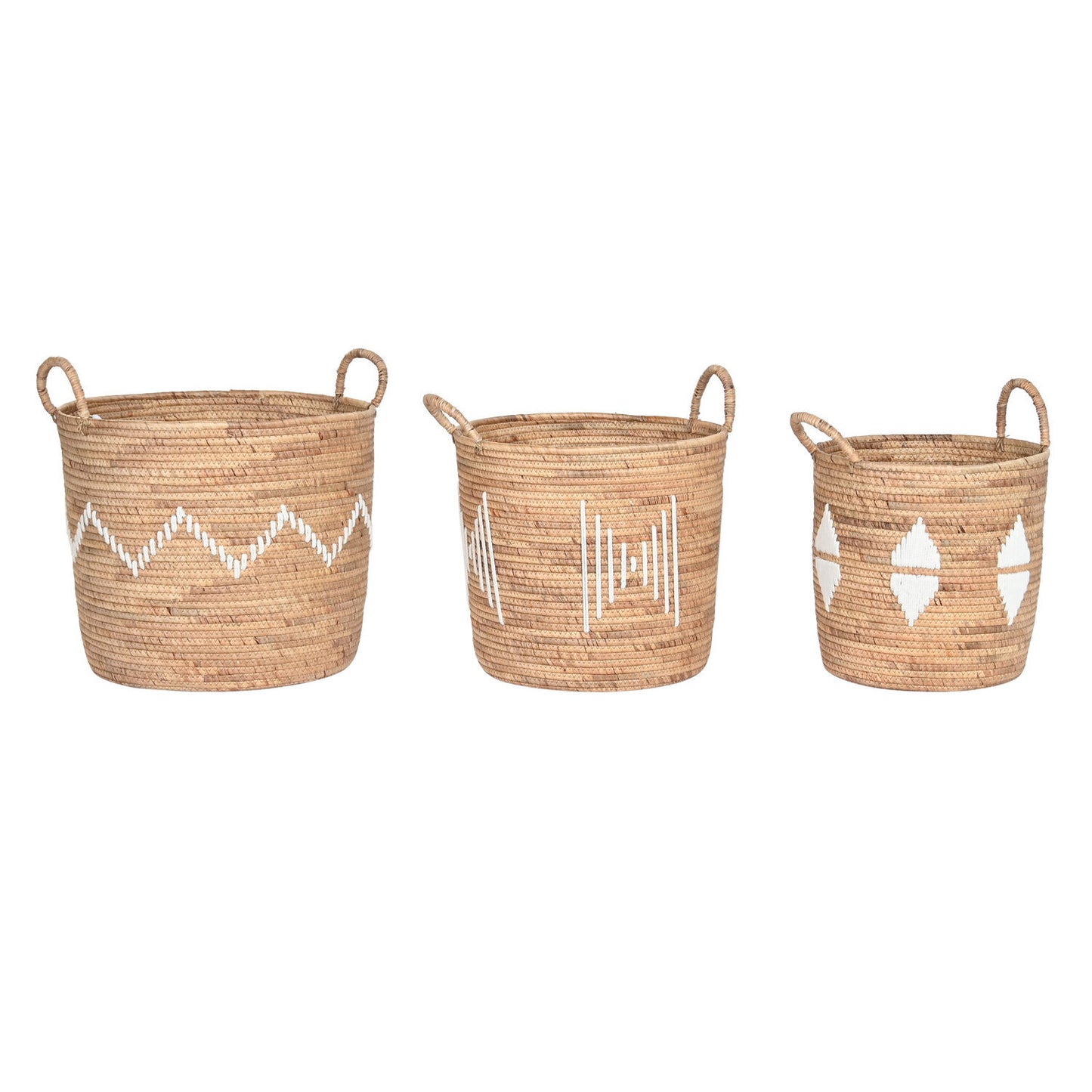 CESTA SET 3 SEAGRASS CUERDA 46X46X48 NATURAL