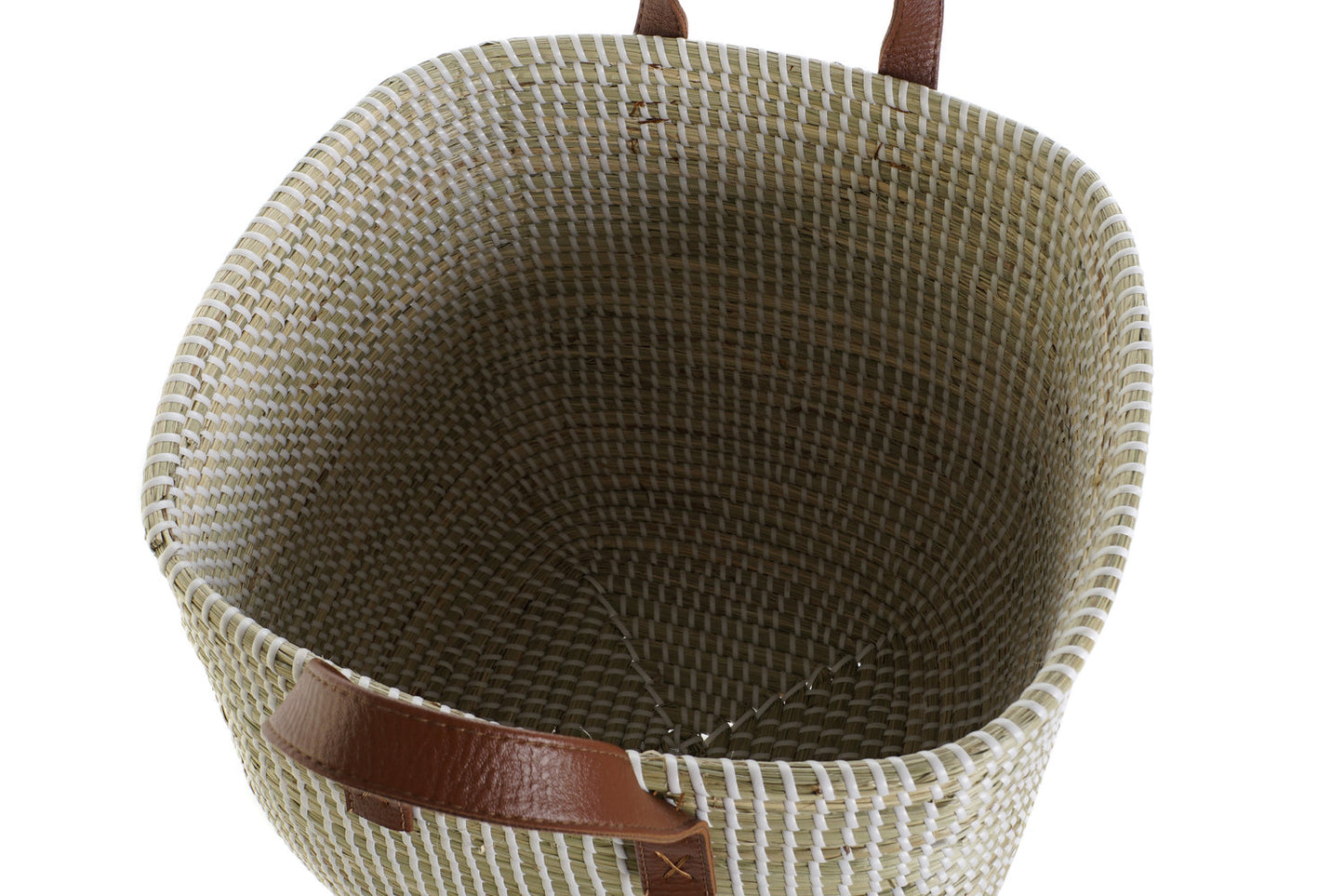 CESTA SET 2 SEAGRASS PU 38X38X35 NATURAL