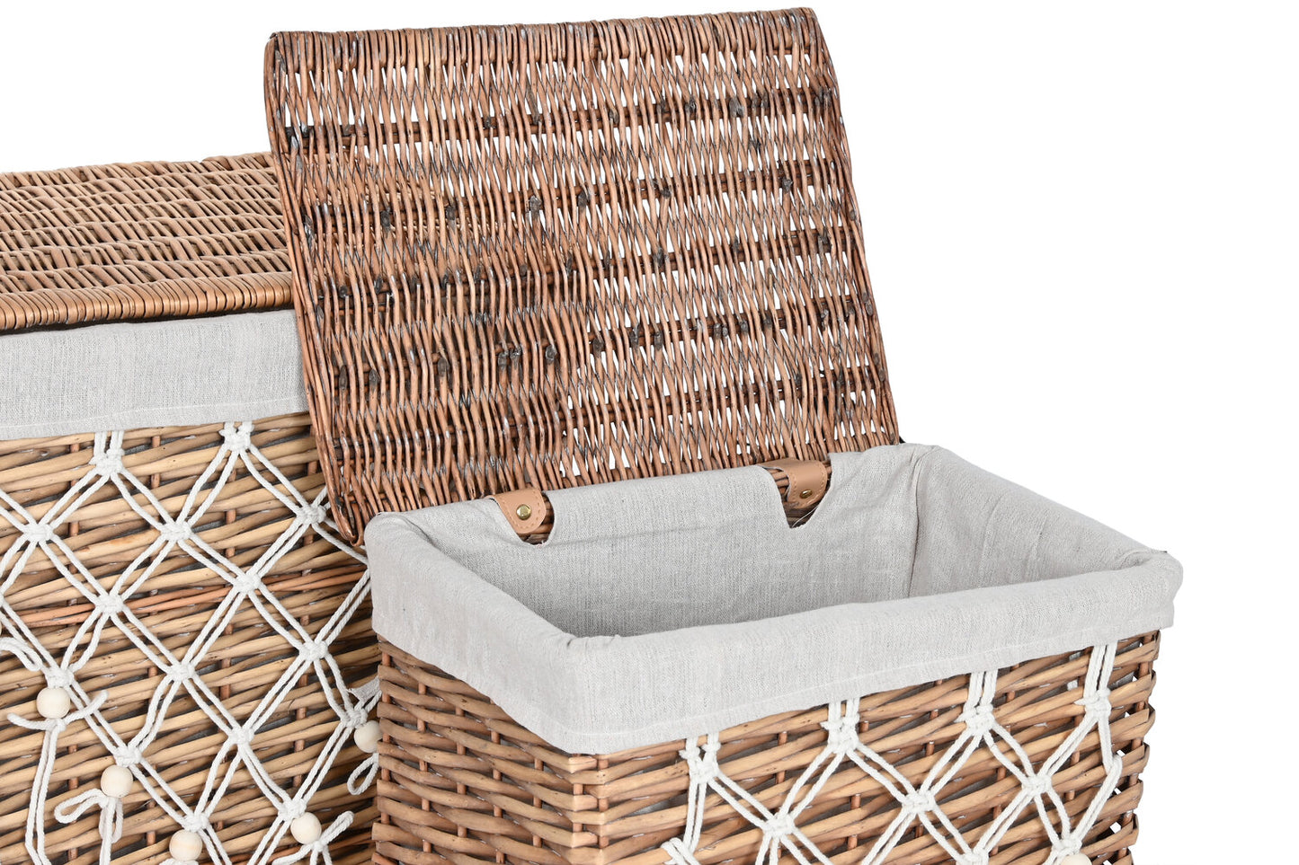 CESTA ROPA SET 5 MIMBRE ALGODON 47X35X55 NATURAL