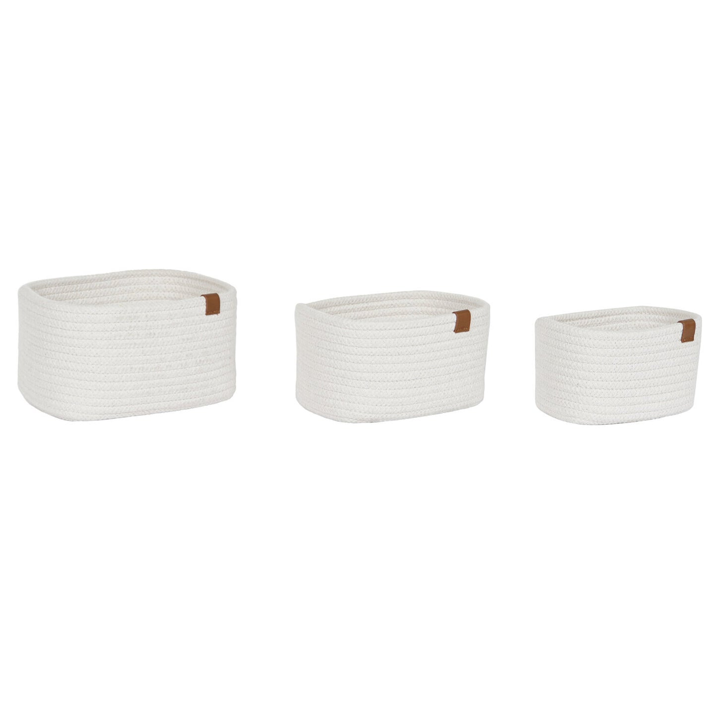 CESTA SET 3 ALGODON 25X20X14 BLANCO