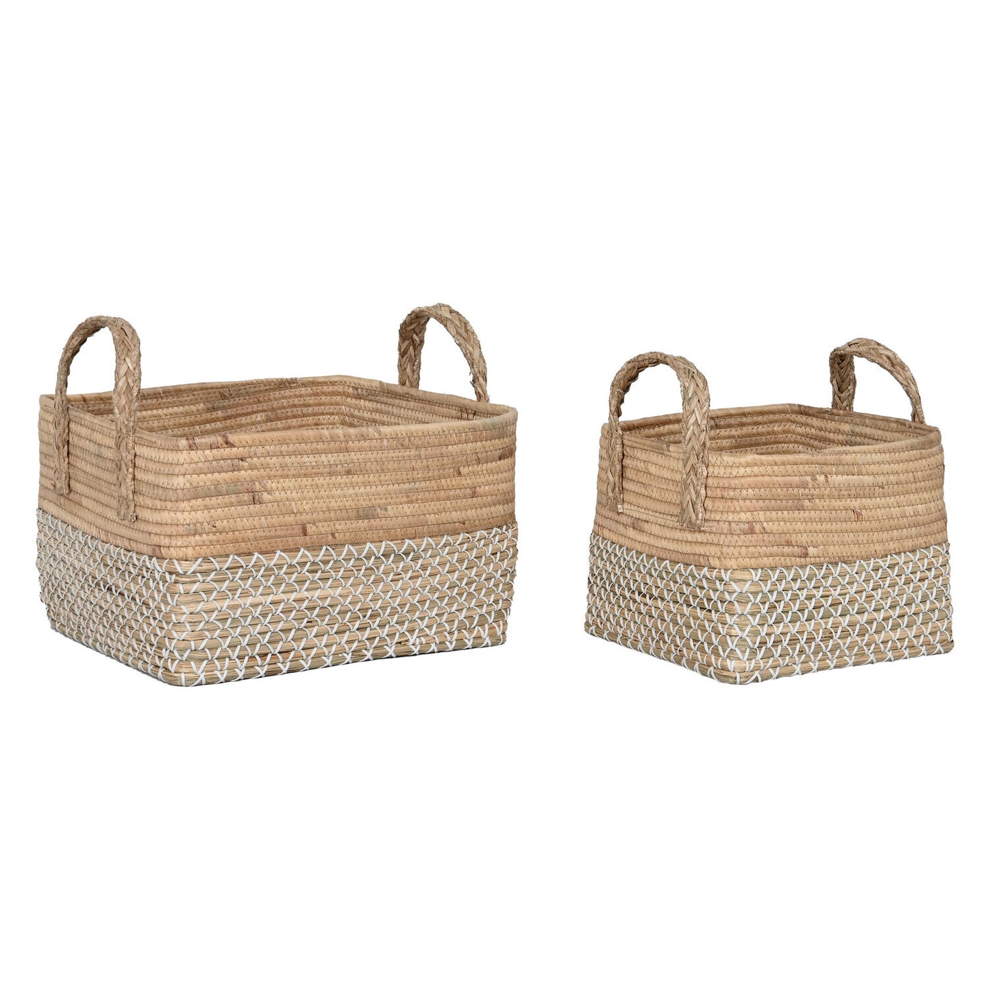 CESTA SET 2 JUNCO SEAGRASS 43X38X36 ASA NATURAL