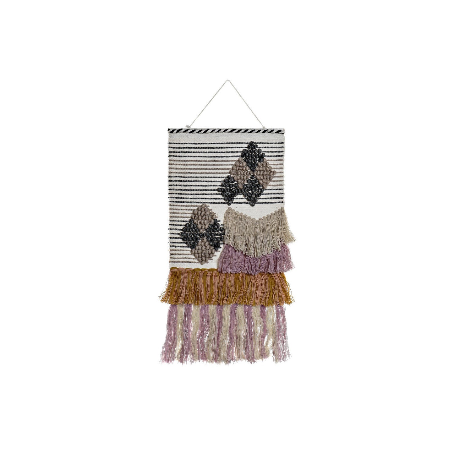 TAPIZ YUTE LANA 46X2X110 FLECOS MULTICOLOR