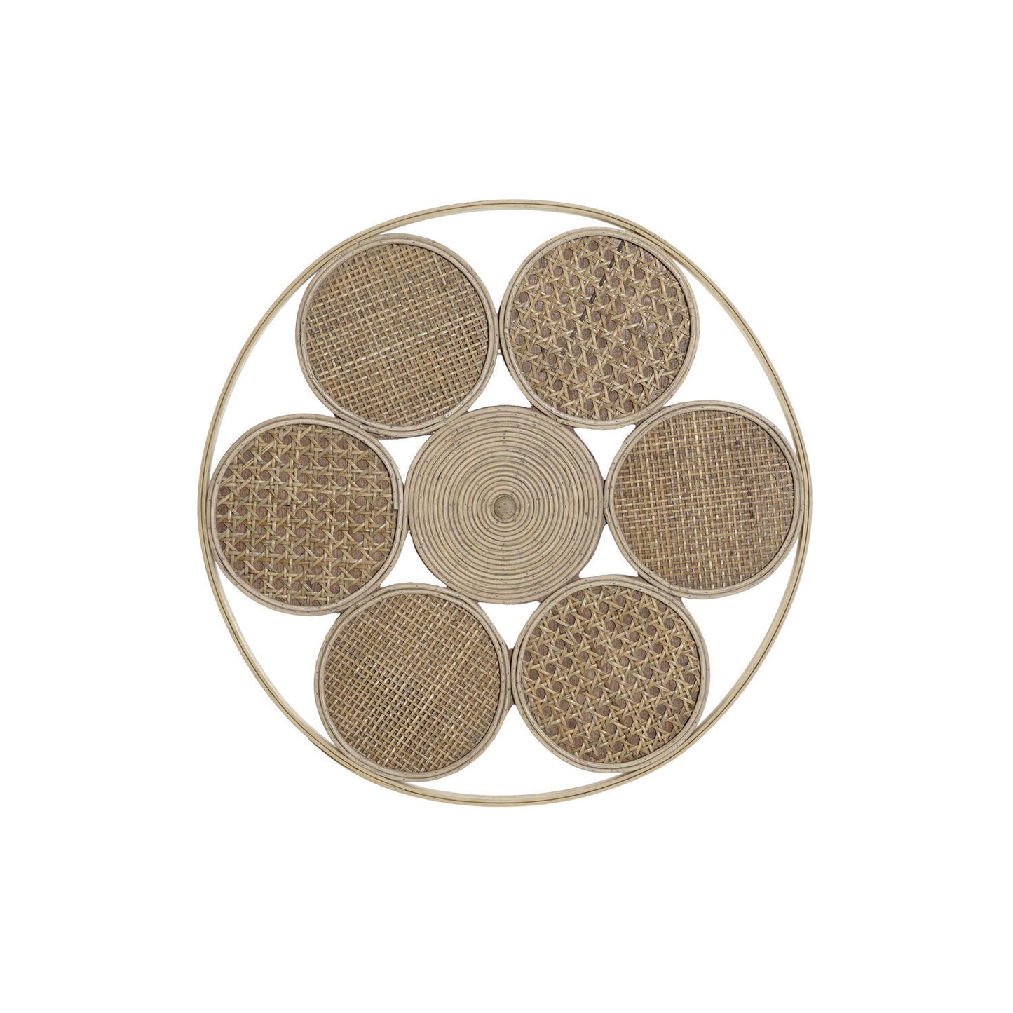 DECORACION PARED RATAN 45:5X2X45:5 NATURAL