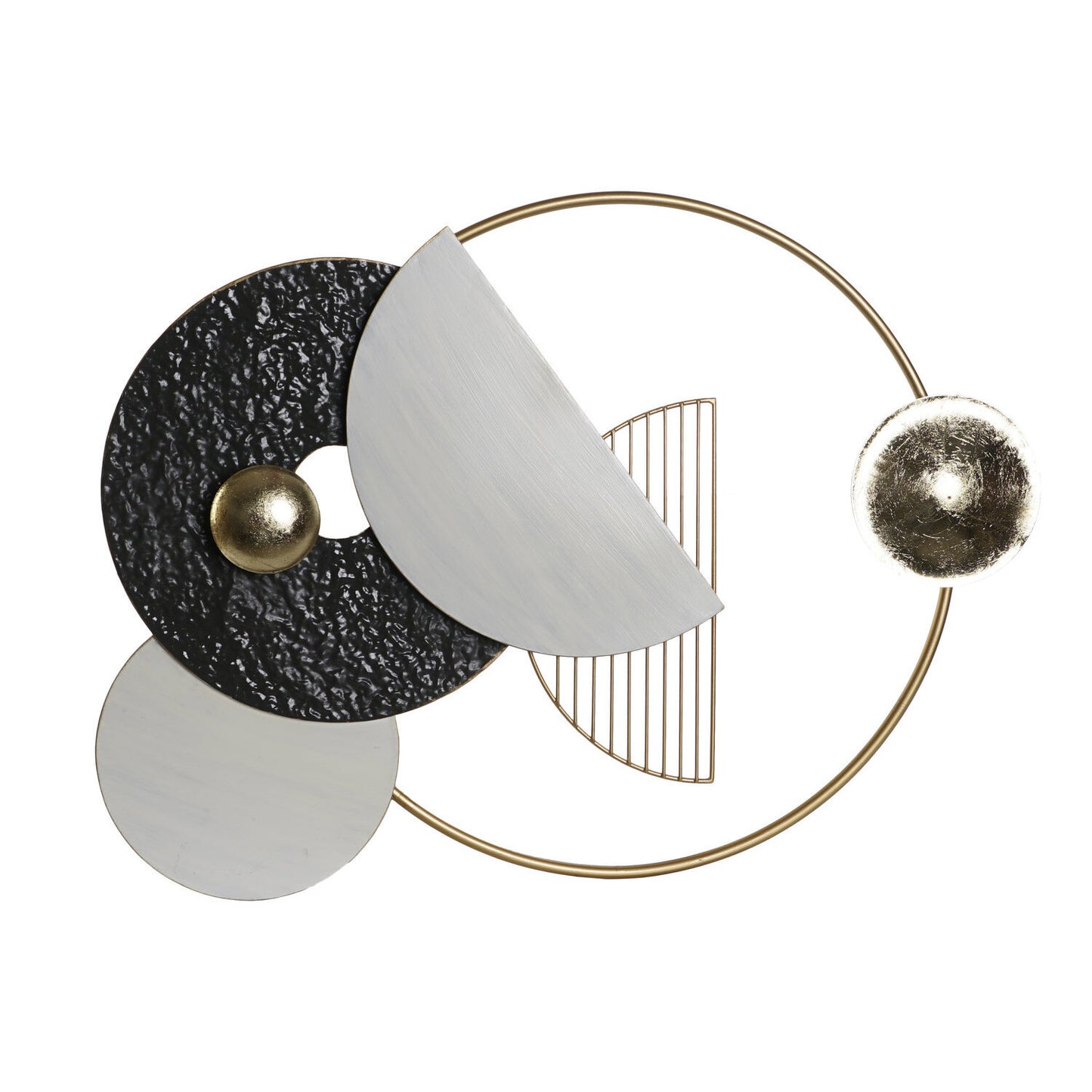 DECORACION PARED METAL 70:5X6X59 ABSTRACTO DORADO