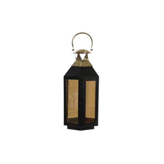 FAROLA HIERRO CRISTAL 22X20X46 NEGRO