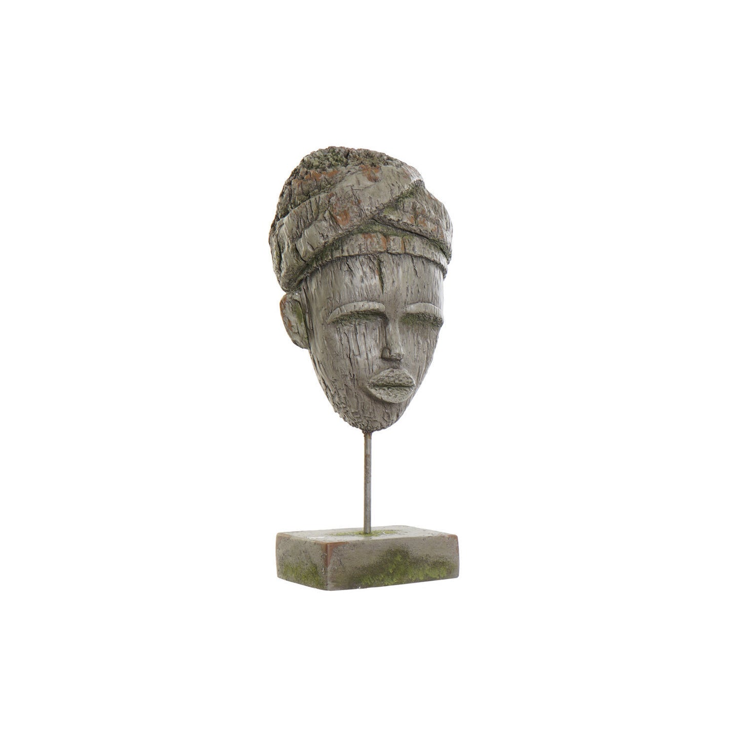 FIGURA FIBRA VIDRIO METAL 24X15X58 AFRICANA GRIS