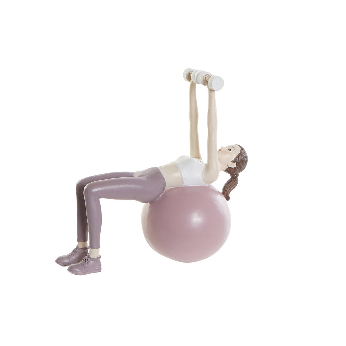 FIGURA RESINA 18:5X8X17:5 CHICA YOGA ROSA