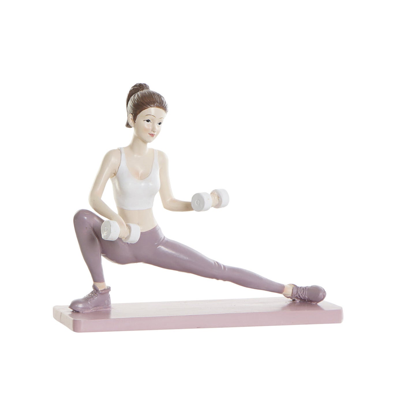 FIGURA RESINA 20X8X16:5 CHICA YOGA ROSA