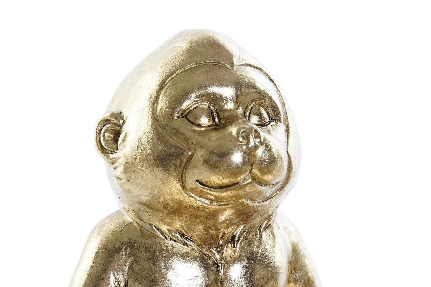 FIGURA RESINA 23X20:4X14:8 MONO HOJA DORADO