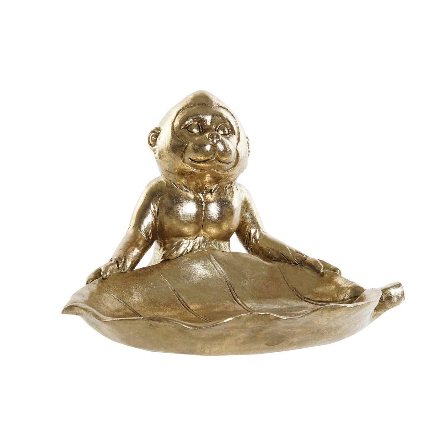 FIGURA RESINA 23X20:4X14:8 MONO HOJA DORADO