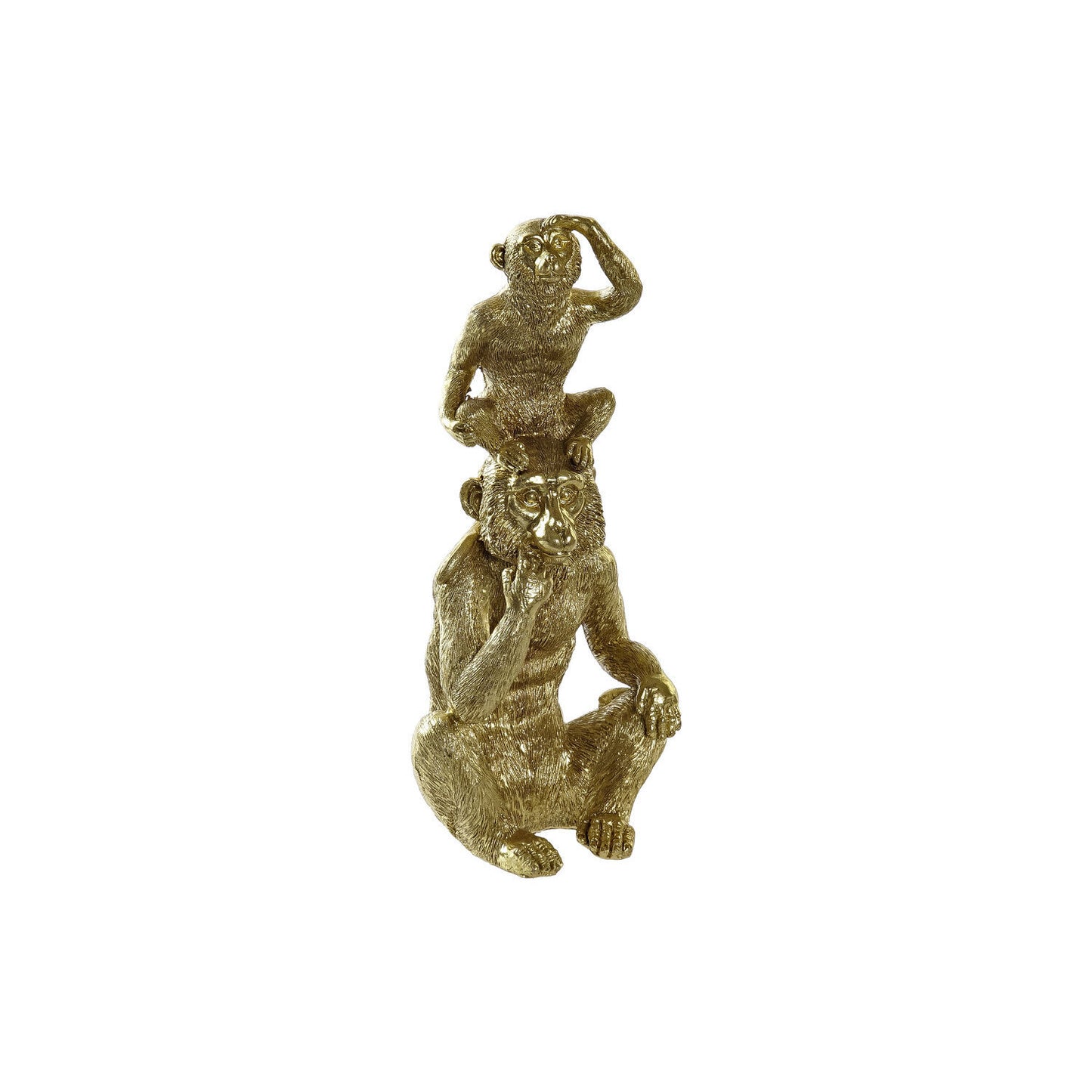 FIGURA RESINA 13:5X10X30 MONOS DORADO
