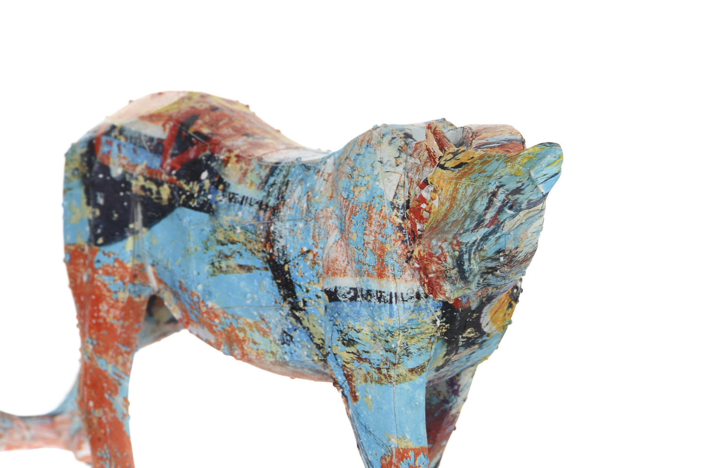 FIGURA RESINA 29:5X8:5X15 LEOPARDO MULTICOLOR