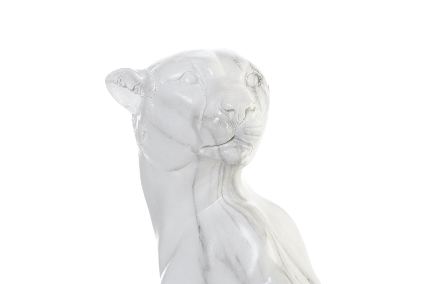 FIGURA RESINA 25X18X41 LEOPARDO SIMIL MARMOL