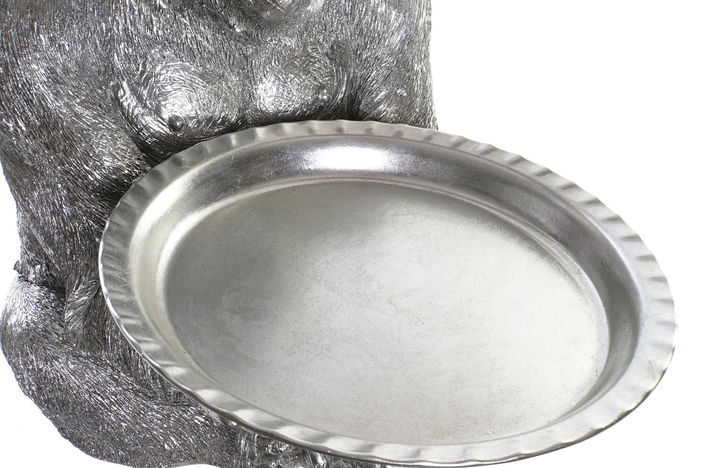 FIGURA RESINA 38X55X52 GORILA PLATEADO