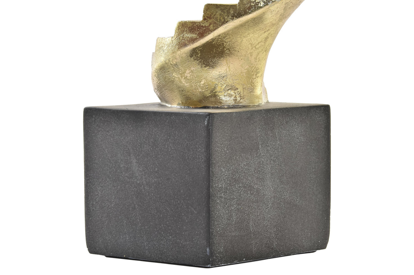 FIGURA RESINA 14X14X41:5 ESCALERA PERSONAS DORADO