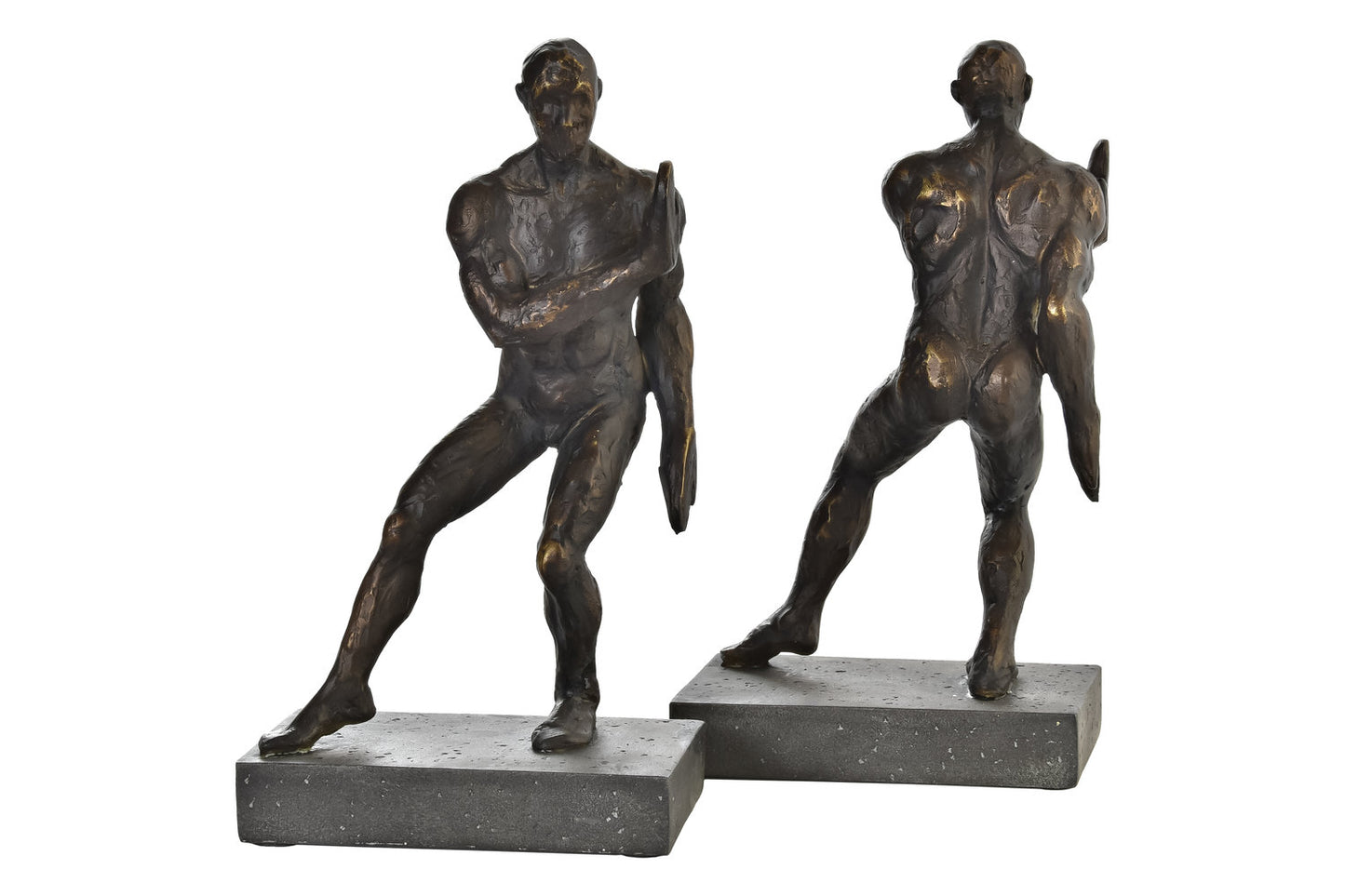 SUJETALIBROS SET 2 RESINA 14X8:4X25 HOMBRE NEGRO